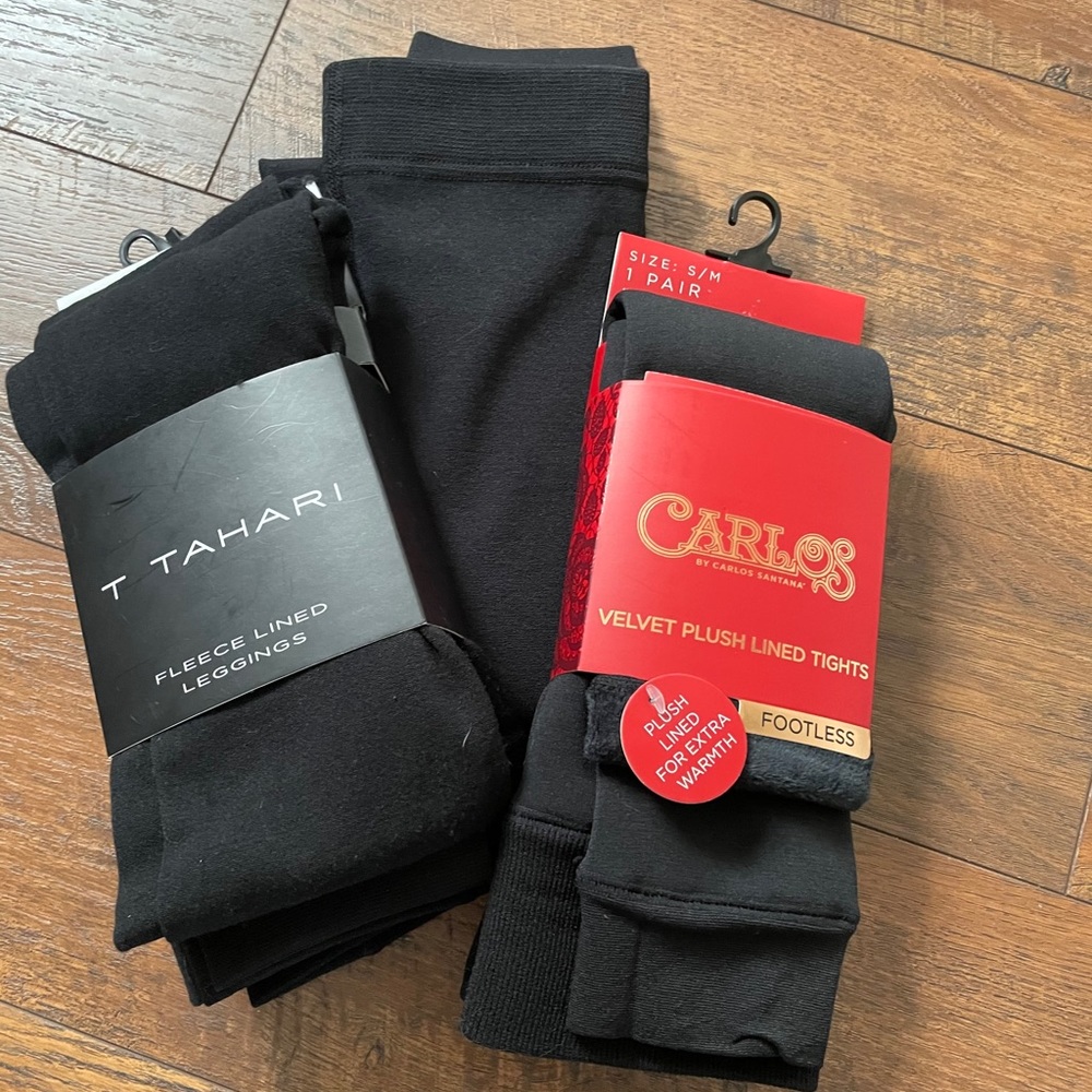 Fleece lined leggings NWT 3 pairs